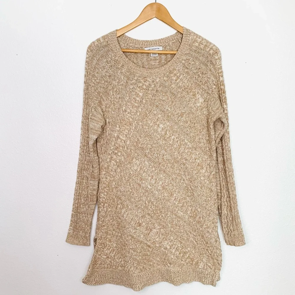 Liz Claiborne Bulky V Neck Crewneck Sweater Sz Large - Picture 2 of 7